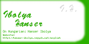 ibolya hanser business card
